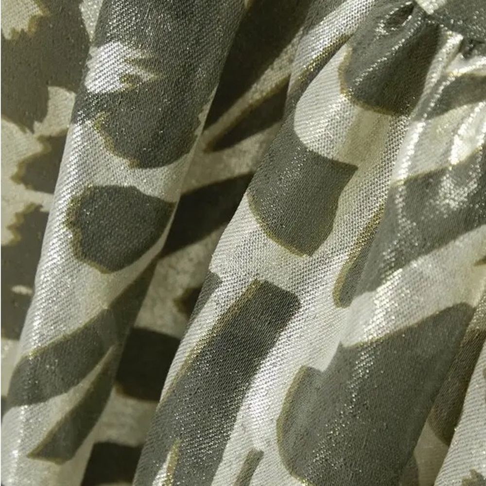 Adam‎ Lippes Ruffled Lamé Midi Dress Silk Blend - Picture 4 of 16